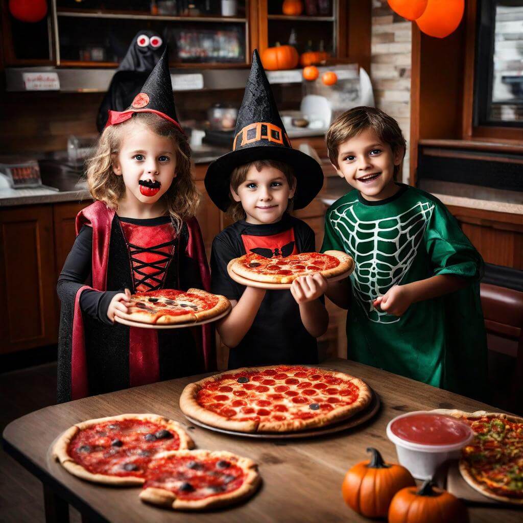 Halloween pizza treat at Sofia's Pizzeria