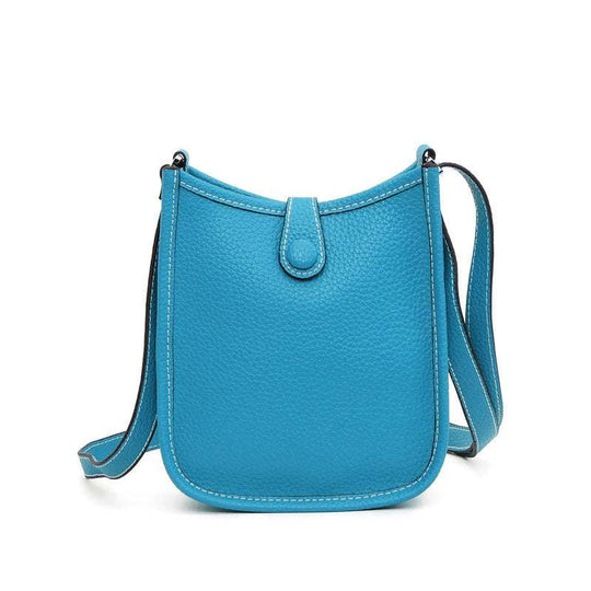 Women Litchi Stria Crossbody Bag