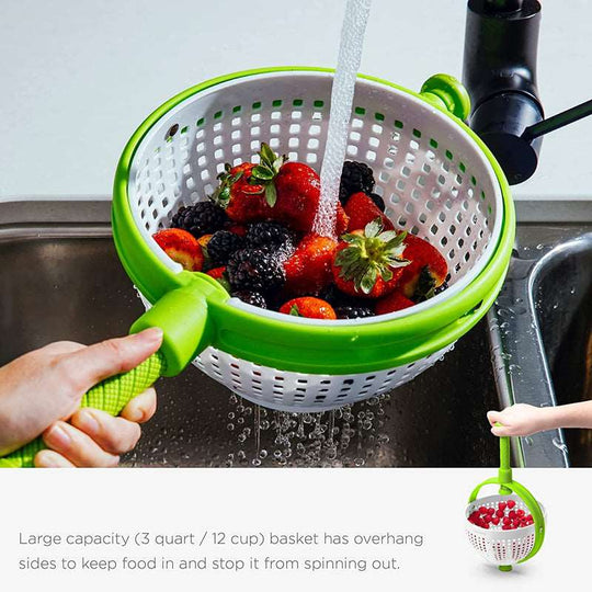 Salad Spinner Scratch Resistant Nylon Spinning Colander