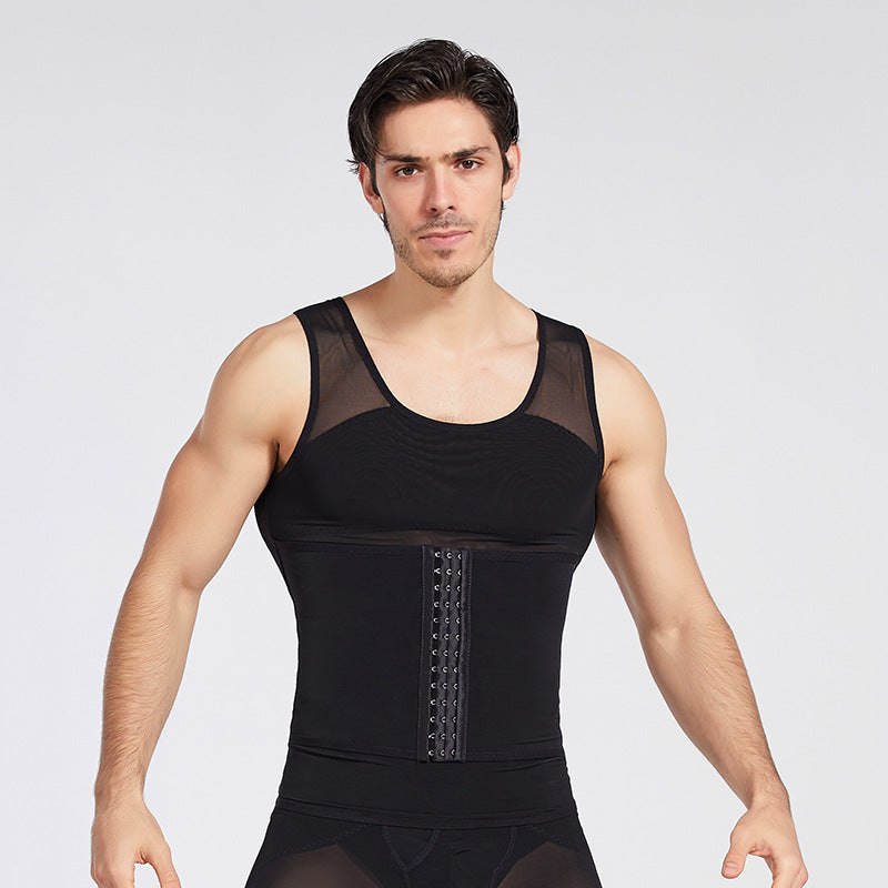 Men's Adjustable tummy shaper for men - black