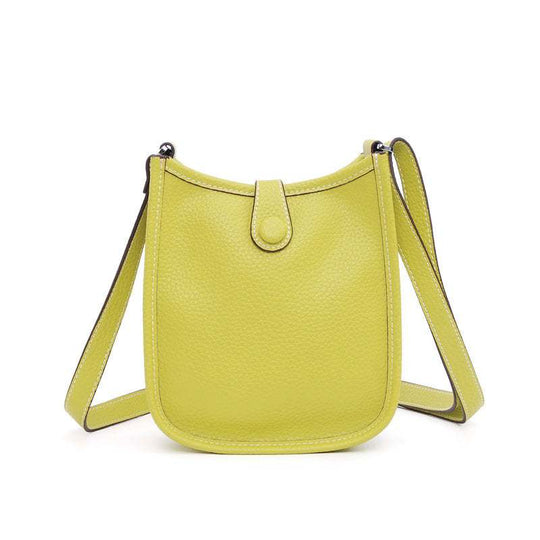 Women Litchi Stria Crossbody Bag