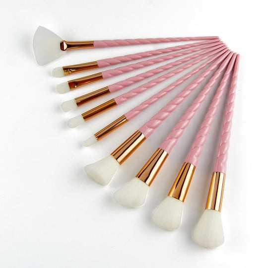 10-Piece Unicorn Makeup Brushes Set