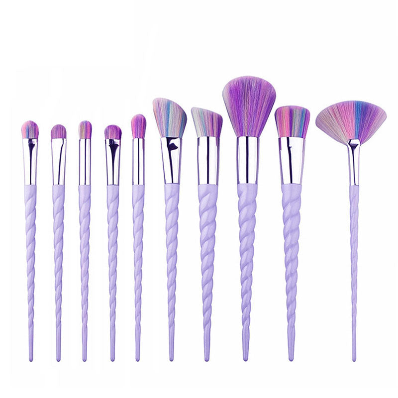 10-Piece Unicorn Makeup Brushes Set   