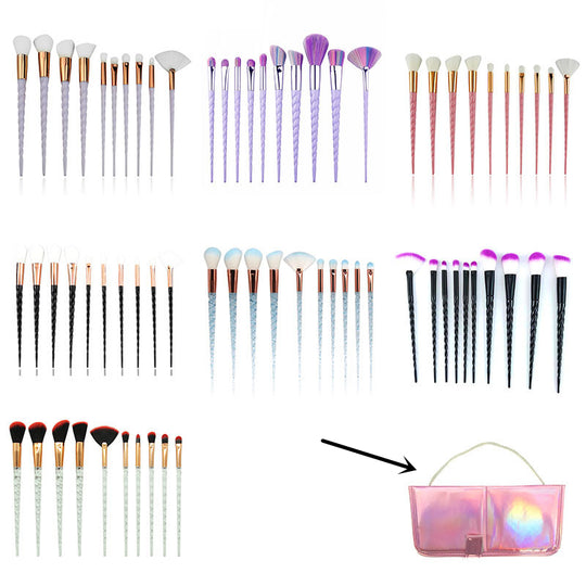 10-Piece Unicorn Makeup Brushes Set