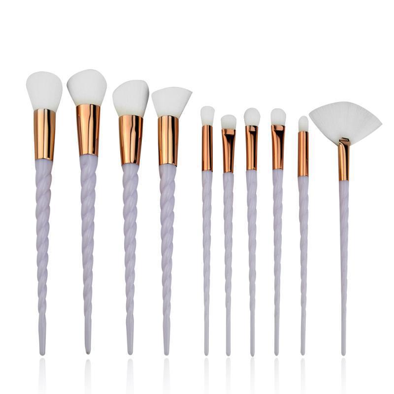 10-Piece Unicorn Makeup Brushes Set